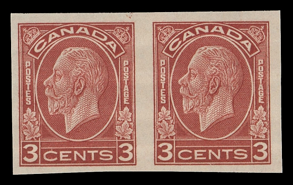 CANADA -  8 KING GEORGE V  197b,A choice mint imperforate pair, VF+ NH