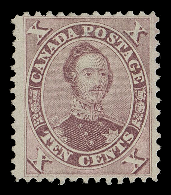 CANADA -  3 CENTS  17,An extremely well centered unused single with noticeably wide  margins, tiny stain visible from reverse only, superb colour and  impression; a beautiful stamp, VF