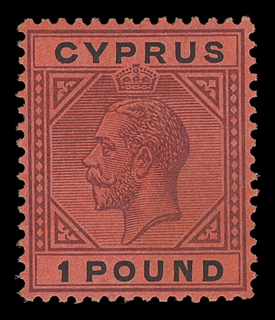 CYPRUS  88,A well centered and fresh mint example of this high value, VF OG (SG 101 £1,400)
