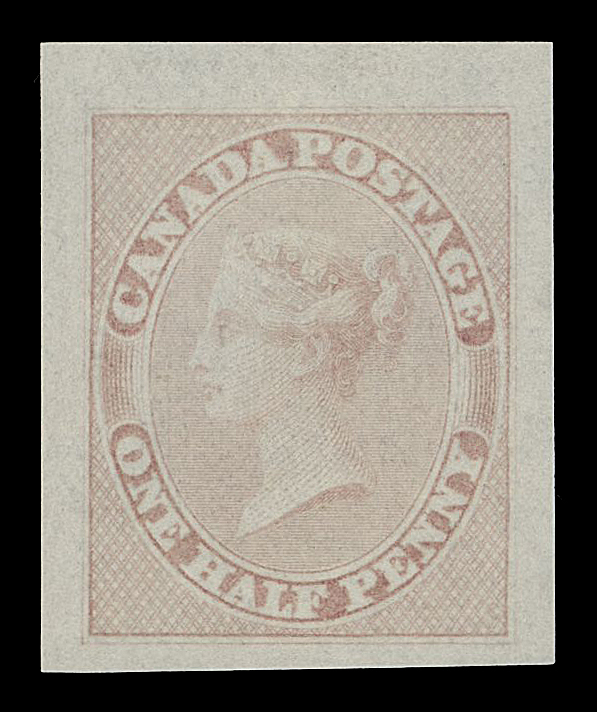 HALF PENNY AND ONE CENT  8,American Bank Note Company Trade Sample Proofs - an incredible assembly of sixty-one different colours ranging from bright yellow to dark rose, all engraved and printed on several different paper types; more than two-thirds are sound, others with the usual thin (some very minor). Collected in similar fashion to the lot sold in Part II (Lot 124, sold for $52,500 hammer against an estimate of $25,000) which consisted of 49 proofs of the Ten pence Cartier. This lot was also formed over many years on a one-by-one basis, displaying a remarkably high percentage of existing shade and paper combinations. A wonderful lot and one of the highlights of the collection of the Half penny Queen Victoria, VF

Many emanate from famous collections of the past, such as the Nickle and "Lindemann" (Ian Bett) collections.