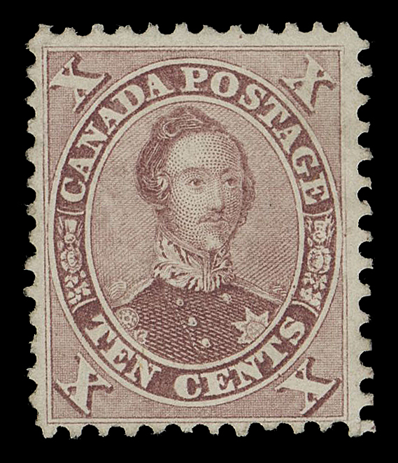 SIX PENCE AND TEN CENTS  17 variety,A nicely centered unused example showing the "Close Shave" variety - an unprinted area on the Prince