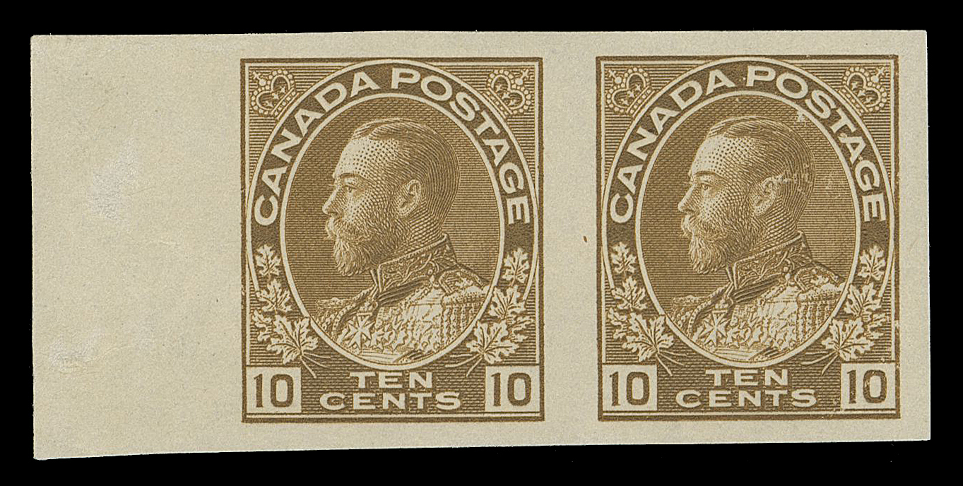 ADMIRAL STAMPS  118a,A fresh, unused imperforate pair in sound condition, sheet margin at left, VF (Unitrade cat. $3,000)